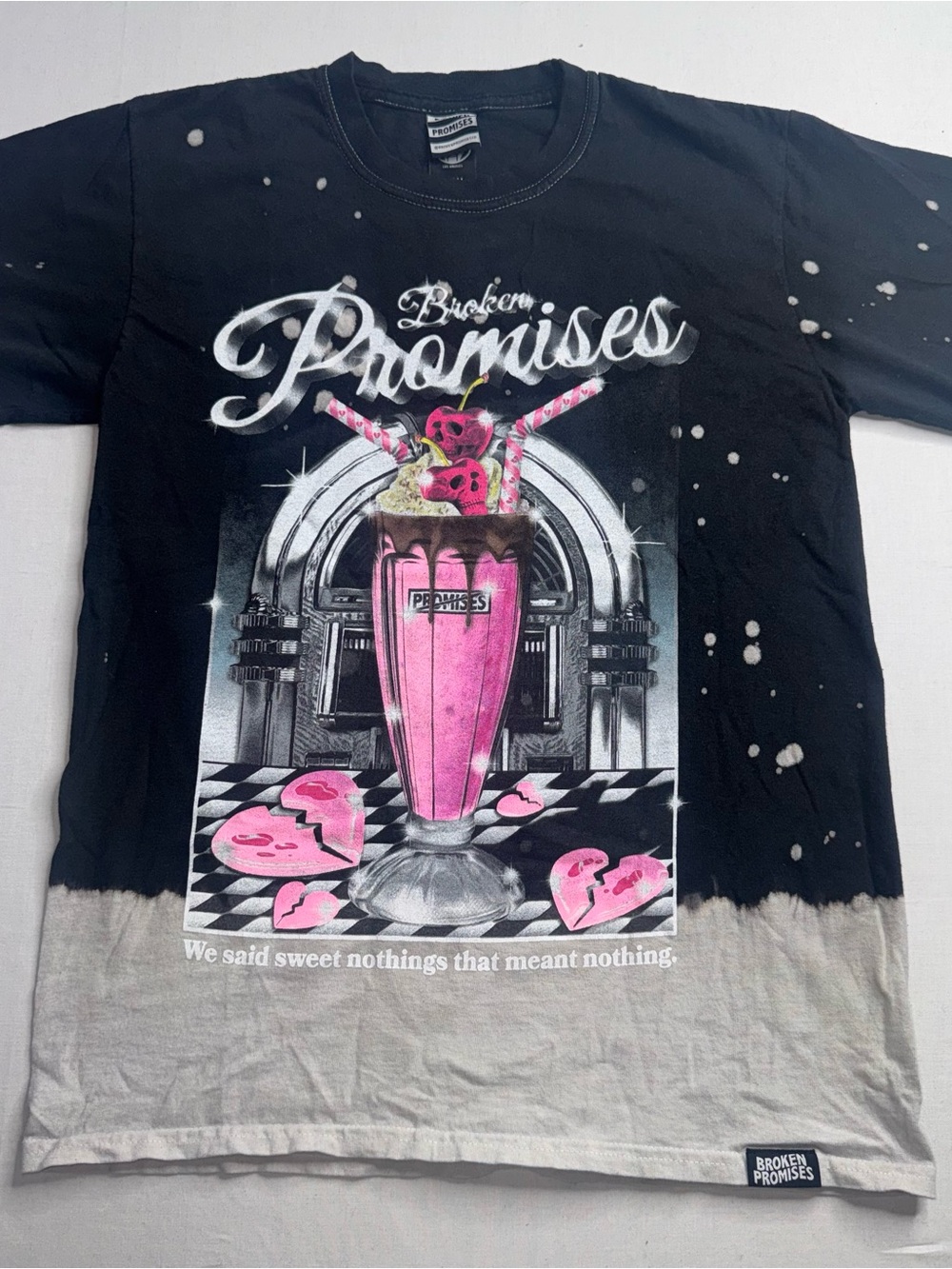 Promise Broken Promises Black and Pink Graphic Jersey